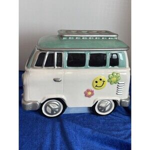 Vintage Lotus 1997 Volkswagen VW Bus Cookie Jar Cool Groovy Hippie